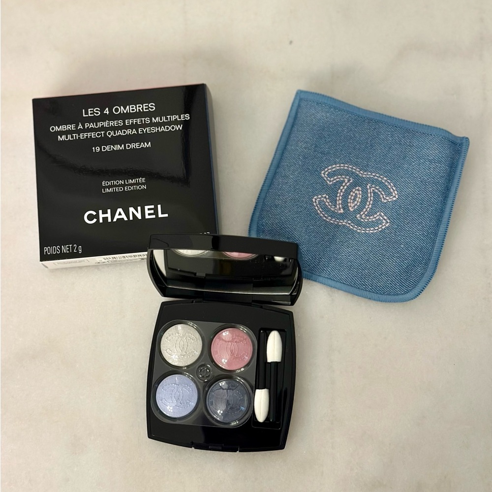 NIB CHANEL Denim Les 4 Ombres Eyeshadow Palette - Pink and Blue Hues